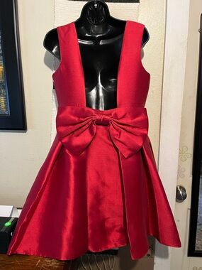 kate spade Satin Bow Fancy meeting you here dress in Red